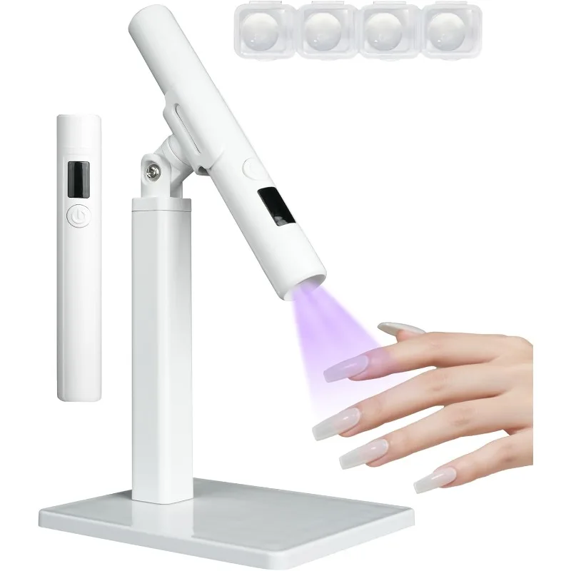 novo-mini-secador-de-unhas-com-suporte-lampada-uv-para-arte-de-unhas-lampada-uv-led-profissional-removivel-para-mesa-com-display-recarregavel-e-portatil