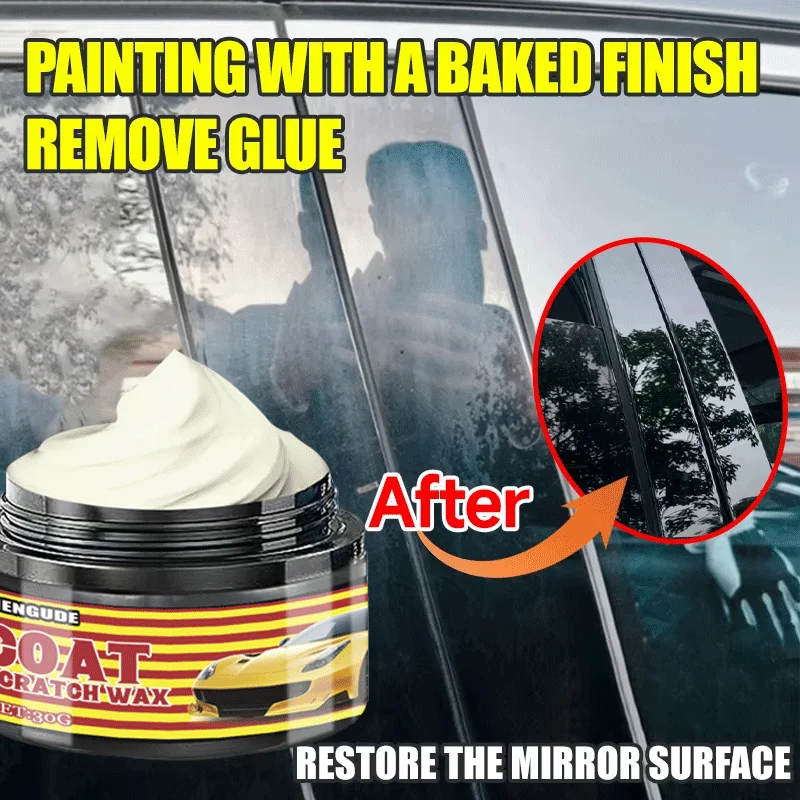 Car Scratch Remover Wax Polishing Compound Multi-Use for Light Scratches Swirls Paint Restoration Auto Body Care
