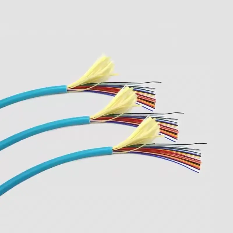 optical fiber cable OM3-150 100mtr 8 cores bundle OM3-300 OM4 indoor cable 8C multimode flexible aqua 150m/300m/550 span