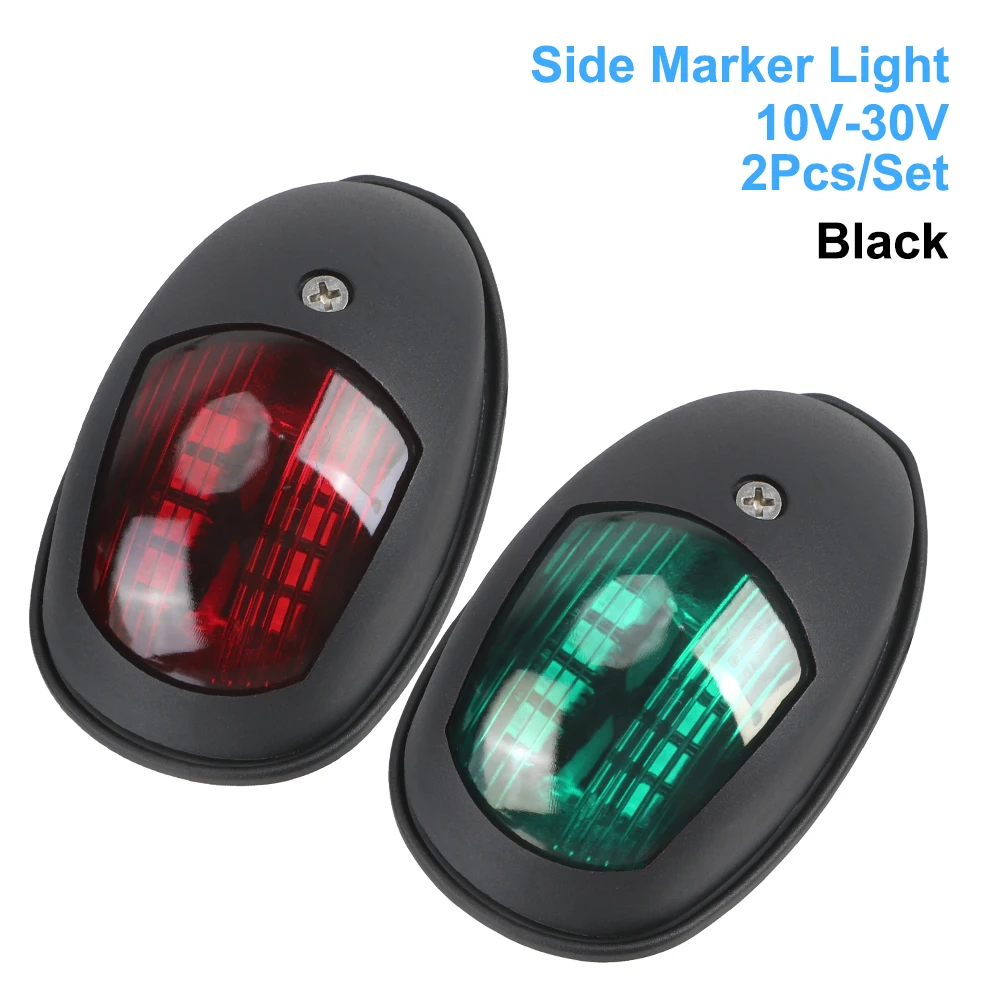 LED Navigation Light 10V-30V For Marine Boat Yacht Truck Trailer Van Signal Warning Lamp Starboard Port Side Light 2Pcs/Set