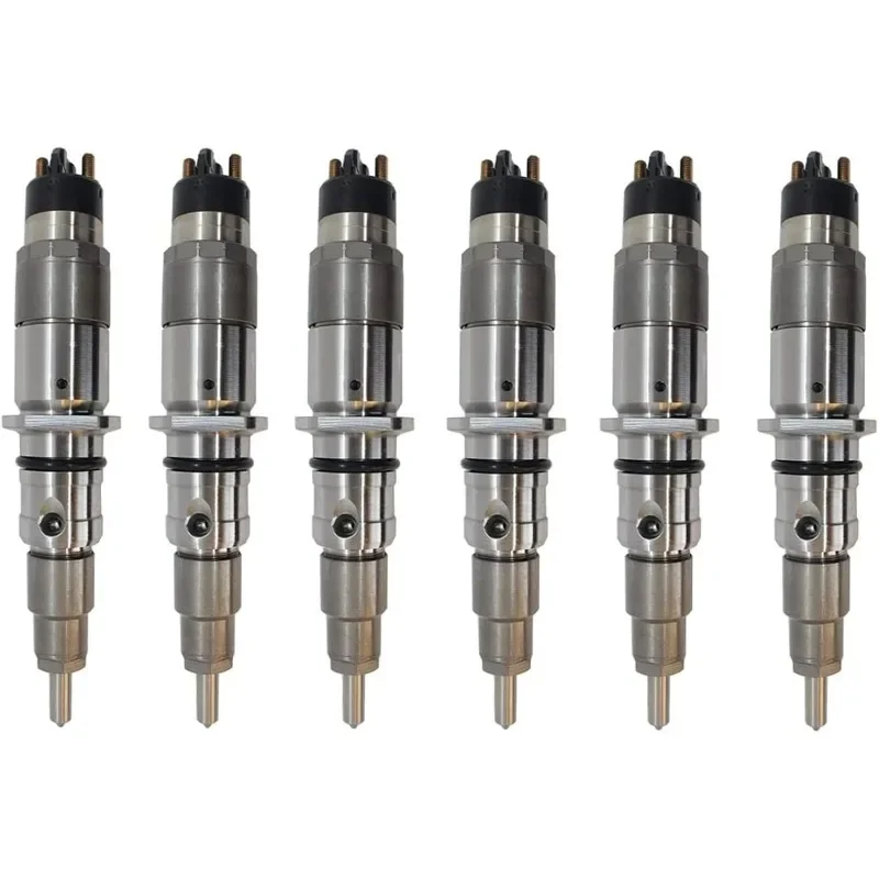 

6-Pack Diesel Fuel Injector 0445120236 84346812 for Cummins QSC QSL ISC EPA04 Engine Case New Holland 6088 7088 T8020 Tractor