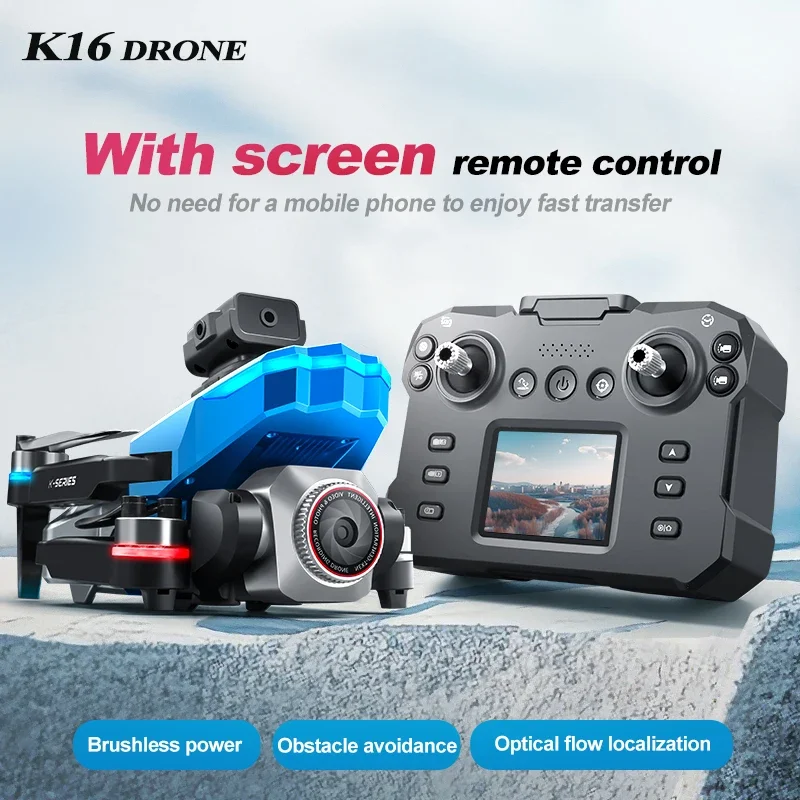 New K16 Max Screen Controlled Version 4K HD Camera Brushless Drone Motor Obstacle Avoidance Foldable Quadcopter Dron RC Toy