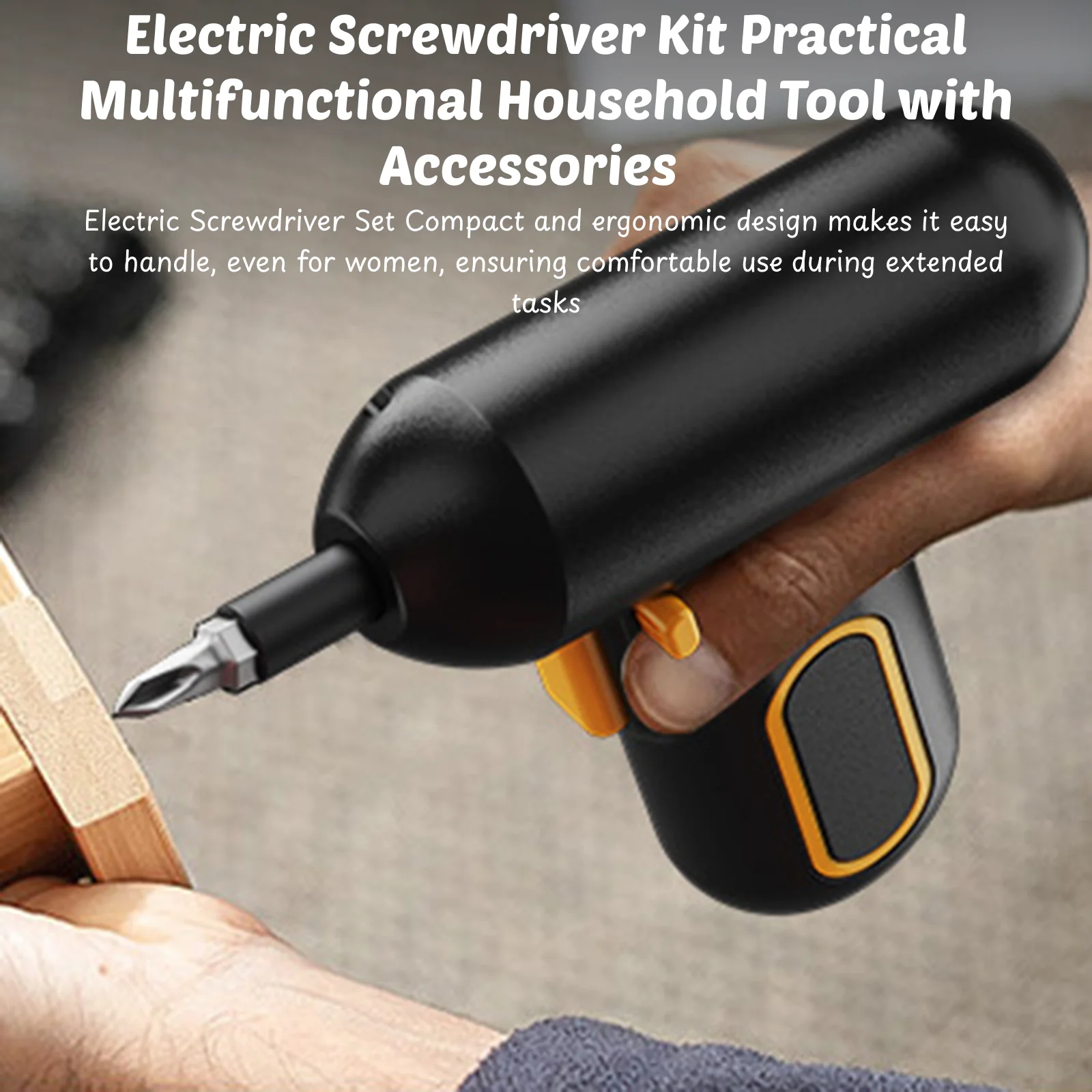 

Electric Screwdriver Kit Practical Multifunctional Household Tool with Accessories for DIY Enthusiasts Maintenance Household