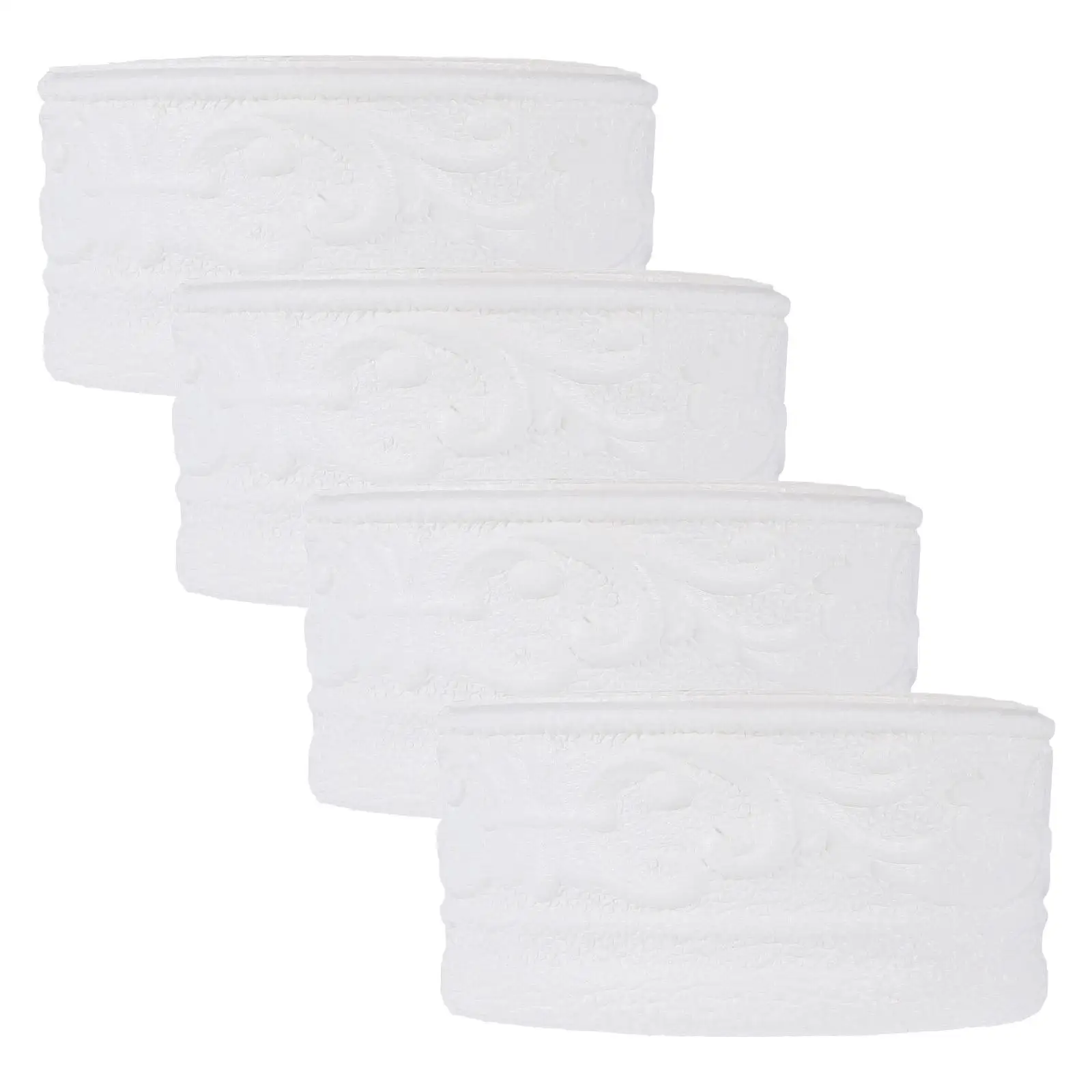 

4 Pcs 8cm Wide Self Adhesive Skirting Line Wall Sticker Waistline 3D Decorative Border Strip Moldings Flexible Baseboard Trim