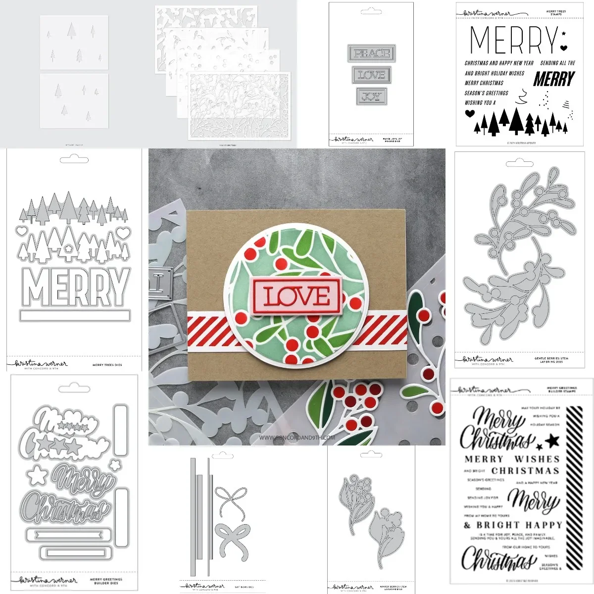 Merry Greetings Builder 2024 New September Metal Cutting Dies Stamps Stencil Scrapbooking Crafts Diy Photo Album Template