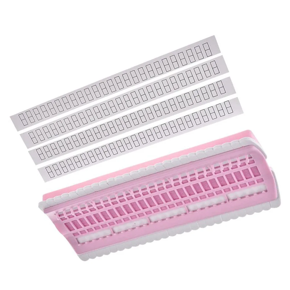 

1Pcs Plastic Cross Stitch Thread Organizer 50 Holes Floss Card Durable Lightweight Compact Easy Carry for Beginners Pink