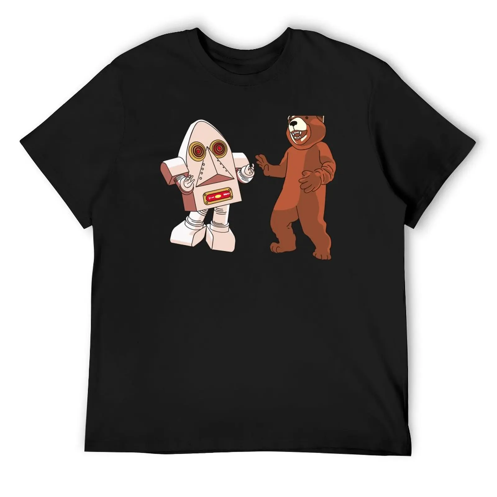 Robot Bear Talk Show T-Shirt custom shirt oversized t shirt tops Men's t shirts