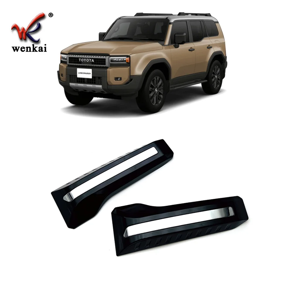 Voor Toyota Land Cruiser 250 Prado LC 250 2024 ABS Zwarte Auto Mistlamp Bumper Cover Trim Auto Bescherming Styling accessoires