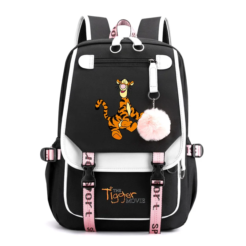 

Disney The Tigger Movie School Bag for Boys Girls Teenager USB Charging Laptop Backpacks Women Men Rucksack Travel Bag Mochila