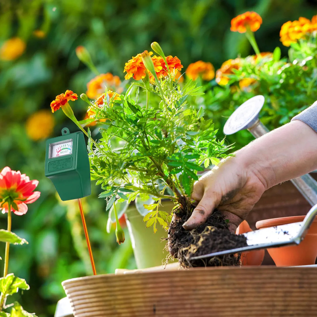 Soil Moisture Meter High Precision Tester for Indoor Outdoor Plants Garden Farm Lawn Health Monitoring No Batteries Needed