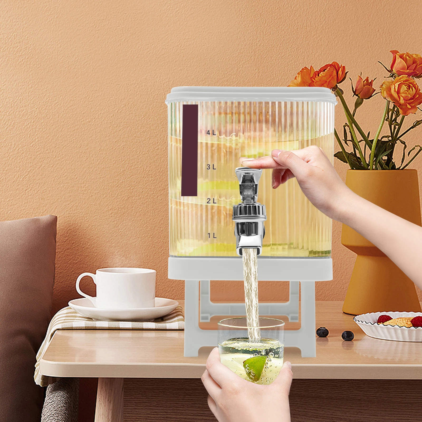 

Диспенсер для напитков на 4,5 л/1,2 галлона, диспенсер для свежести напитков с таймером 48 часов, хорошая герметизация, легко носить с собой для активного отдыха