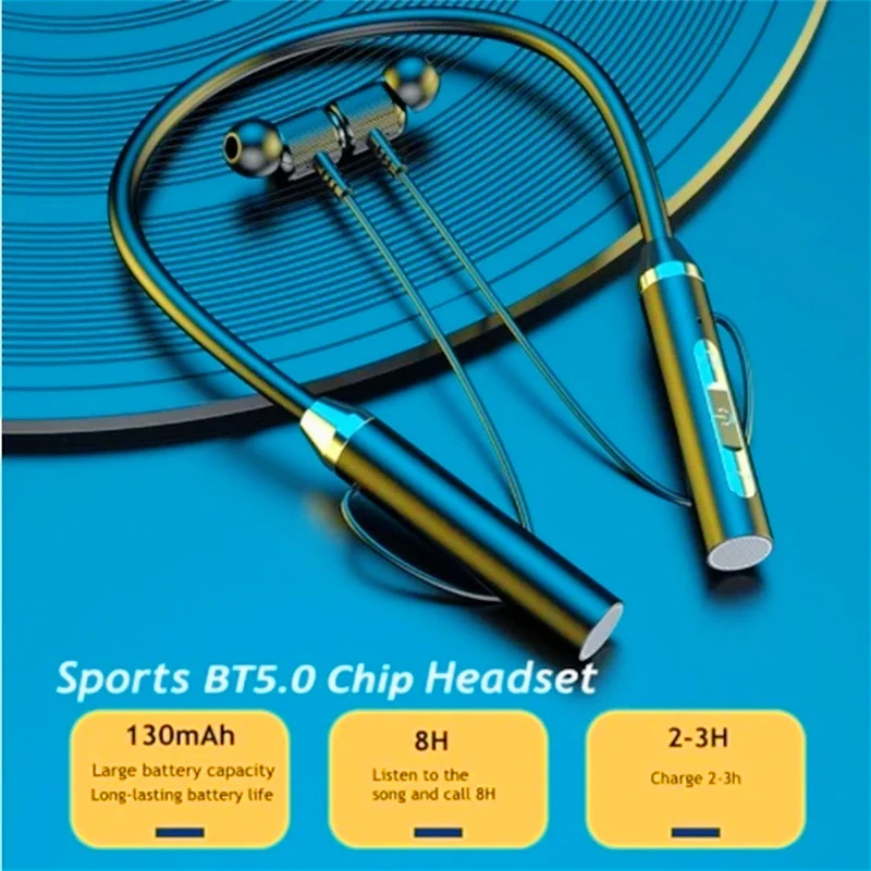 Wireless Bluetooth Headphones Neckband Earphone In Ear With Mic Headset Sport Neckband Wireless Bluetooth Earphone Headset
