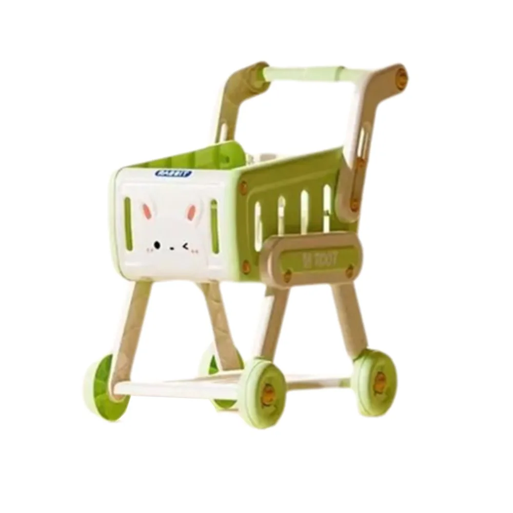 

Multicolor Shopping Cart Set 32PCS/Set 1 Trolley Pretend Shopping Playset Simulation 24pcs Fruits Supermarket Trolley