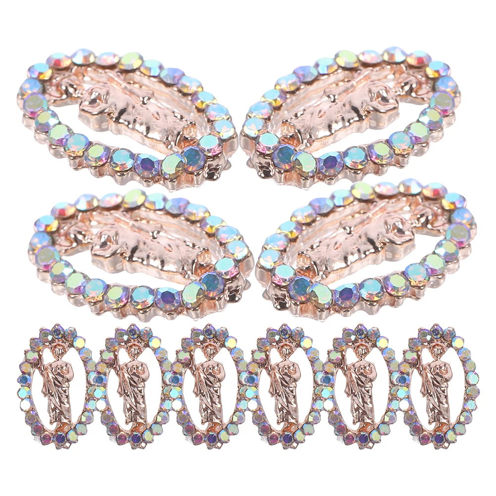 

24 Pcs Jesus Nail Gems Three Dimensional Metal Accessories Manicure Charms Nail Decorations For Women Long Lasting Durable
