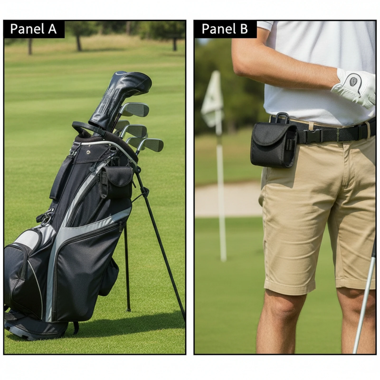 Golf Ball Waist Pouch Lightweight Golf Ball Pouch Portable Long-Lasting for Golfers
