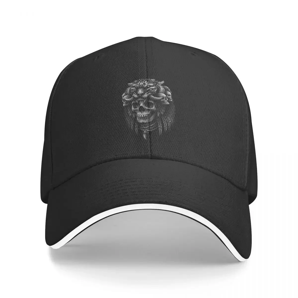 Casquette de baseball Occult Maya Skull pour hommes et femmes, coiffe de tigre, marque de luxe, protection UV, chapeaux solaires