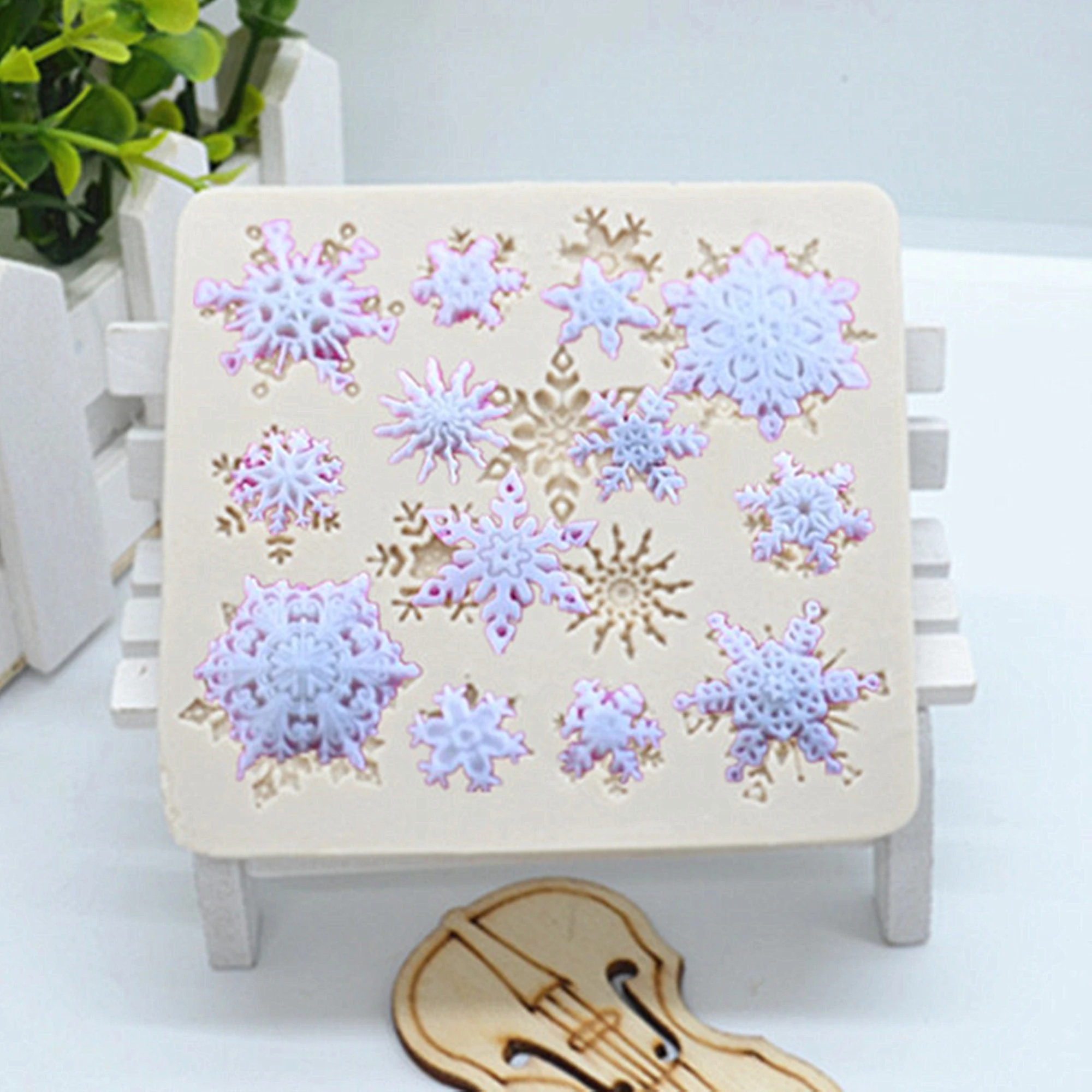 Christmas Snowflake Silicone Mold Cake Molds Fondant Molds Sugar Craft Chocolate Moulds Tools Cake Decorating Baking Accessories