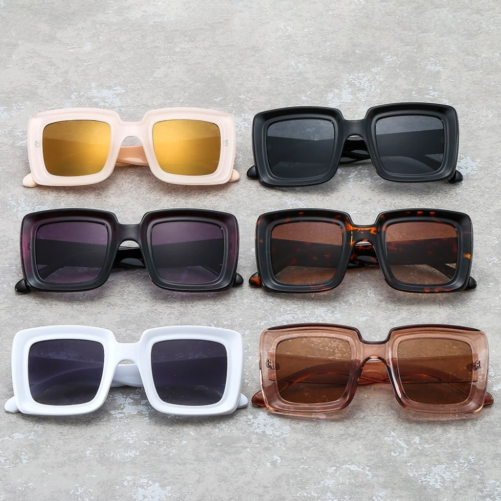 New Luxury Designer Square Sunglasses Women High Quality Sun Glasses Ladies Vintage Trendy Driving Eyewear UV Gafas De Sol