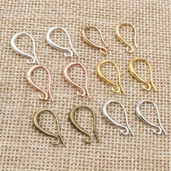 20pcs 15x10mm High Quality Silver Plated Bronze Rose Gold 6 Colors Earring Hooks Wire Settings Base Settings Wholesale