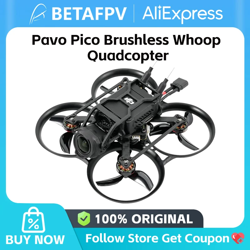 BETAFPV PAVO PICO Brushless Whoop Quadcopter LAVA 2S 450mAh 75C Battery F4 1S 12A AIO FC V3  New