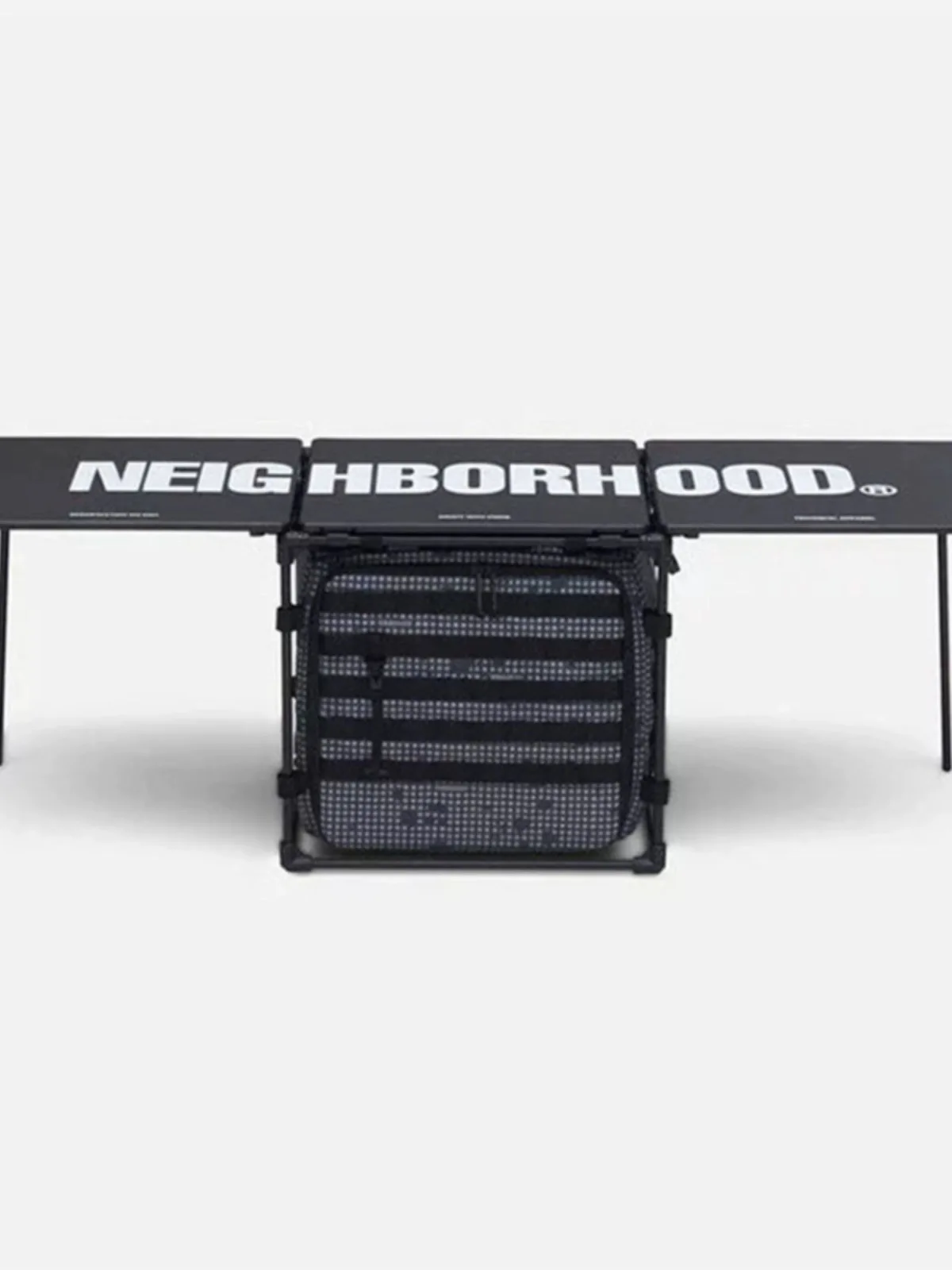 NNBHD-Mesa de almacenamiento plegable de aluminio, ligera, táctica, oficina, camping