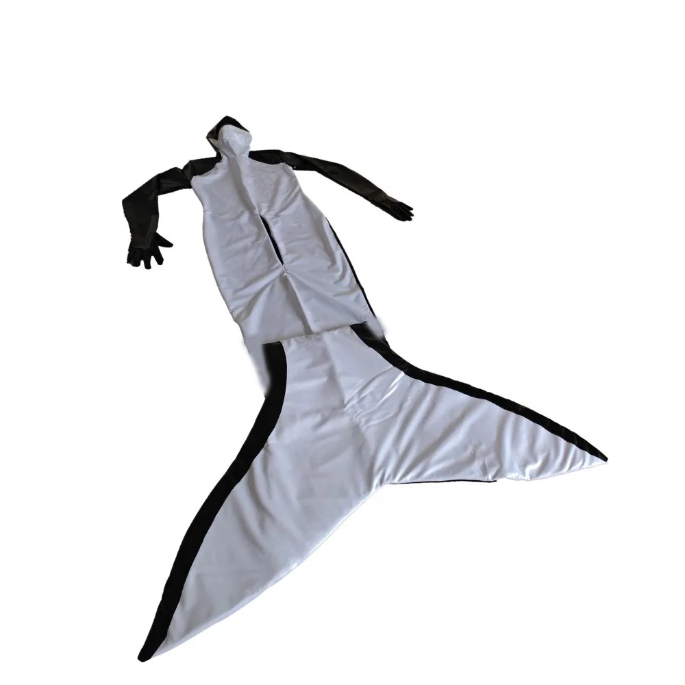 

Customized Cosplay Sexy Girls Shiny Two-Tone Mermaid Zentai Catsuit Full Bodysuit Open Eyes Stage Performance Costume Party Club