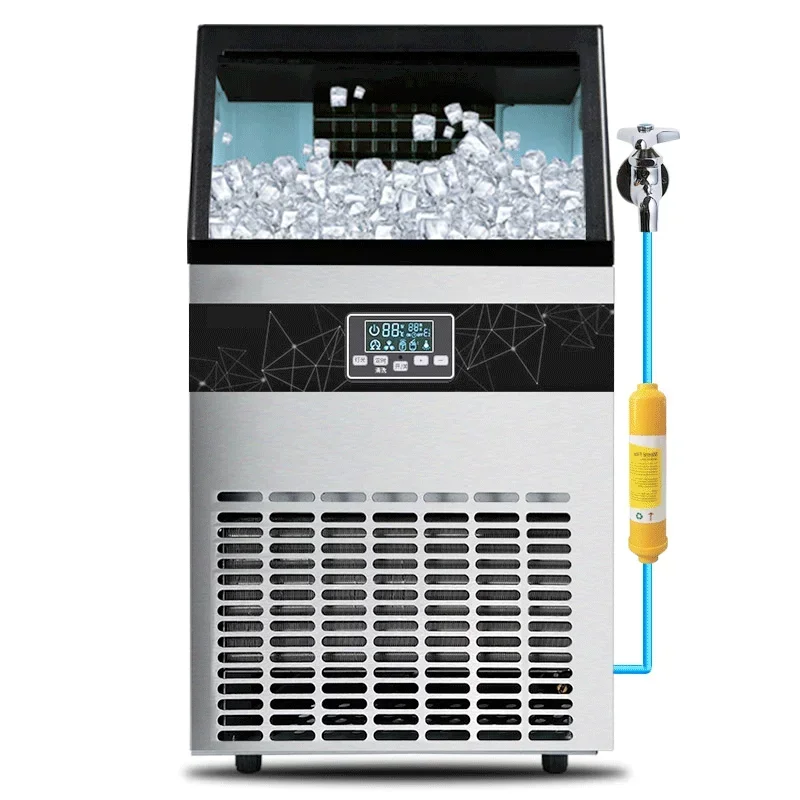 

forIce Maker Machine 110kg Automatic Commercial Block Ice Making Machine For Business Price Food Beverage Shop Cube Ice Maker HO