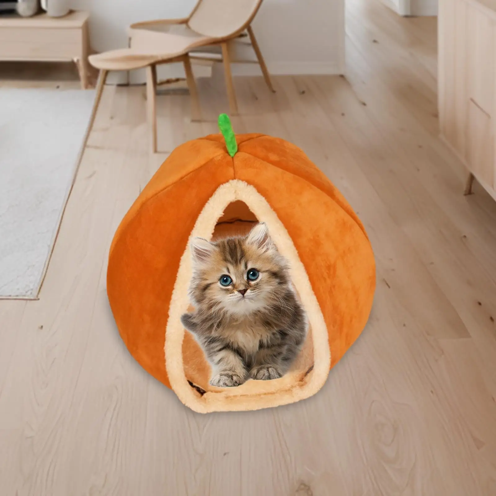 Cat House Snooze Sleeping Indoor Pumpkin Cat Nest for Puppy Kitten