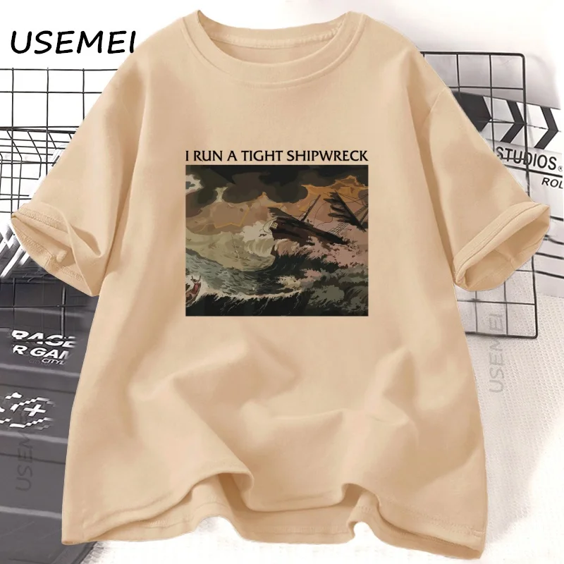 أنا أركض حطام السفينة الضيقة أمي تي شيرت المدرسة المنزلية ماما تي شيرت مضحك ماما التي شيرت هدية عيد الأم عادية القطن قصير الأكمام #2