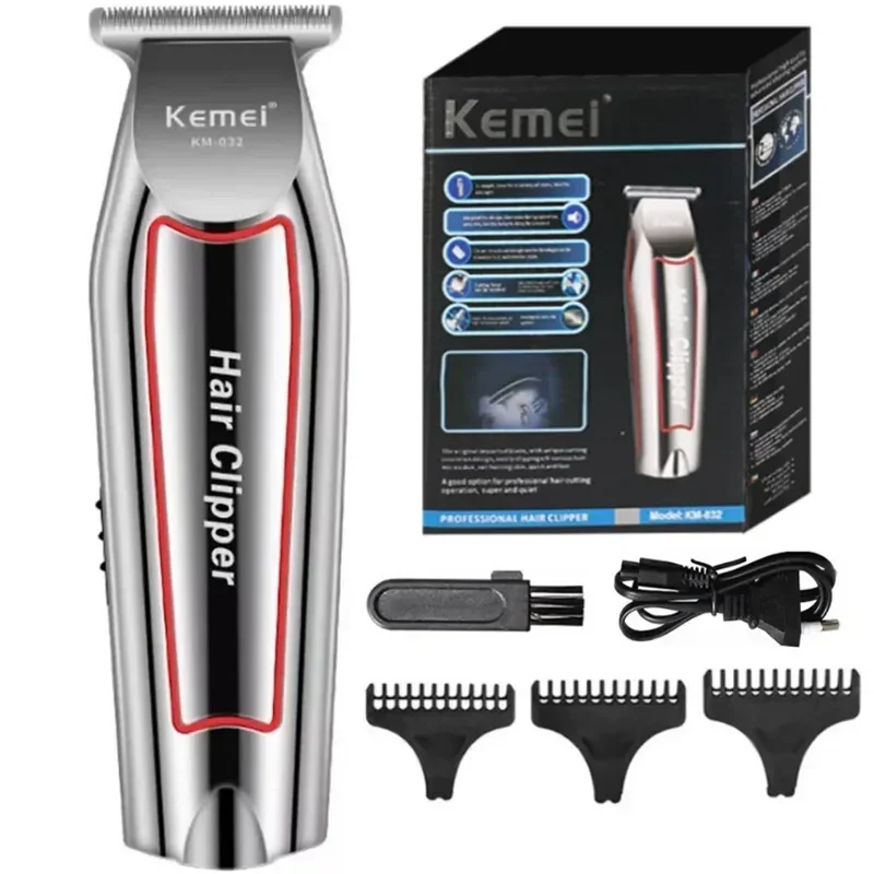 

Kemei KM-032 Professional Hair Trimmer Electric Beard Trimmer for Men Hair Clipper Hair Cutter Machine Haircut Grooming Kit