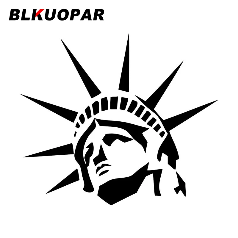 BLKUOPAR Statue of Liberty Head Art Silhouette Car Sticker Graphics Personality Decal Windows Trunk RV Laptop Bumper Car Lable