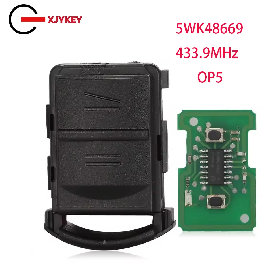 

XJY OP5 2-кнопочный автомобильный ключ управления 5WK4 8668 для Opel Vauxhall Corsa C 20012002 2003 2004 2005 2006 2007 Дистанционный брелок 433 МГц