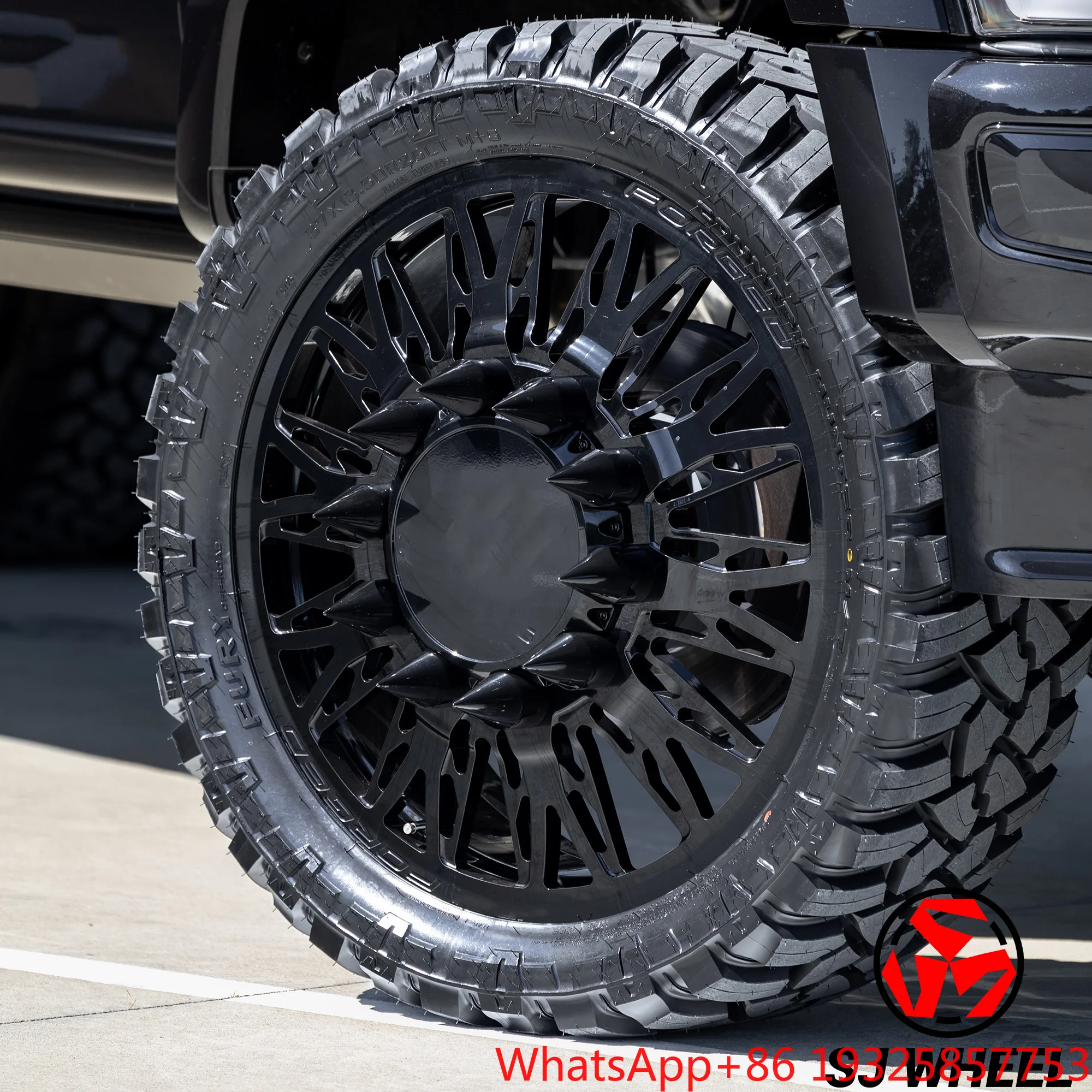 SJ  Gloss Black Custom Dually for Chevy RAM DRW  F150 F250 F350 6X139.7 8x180 8x200 8x165.1 10x225 22 24 26 28 30 Inch