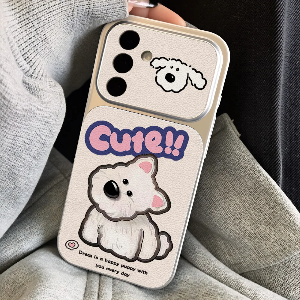 Phone Cases With Camera Cover - Cute Cartoon Dog Lanyard Phone Case