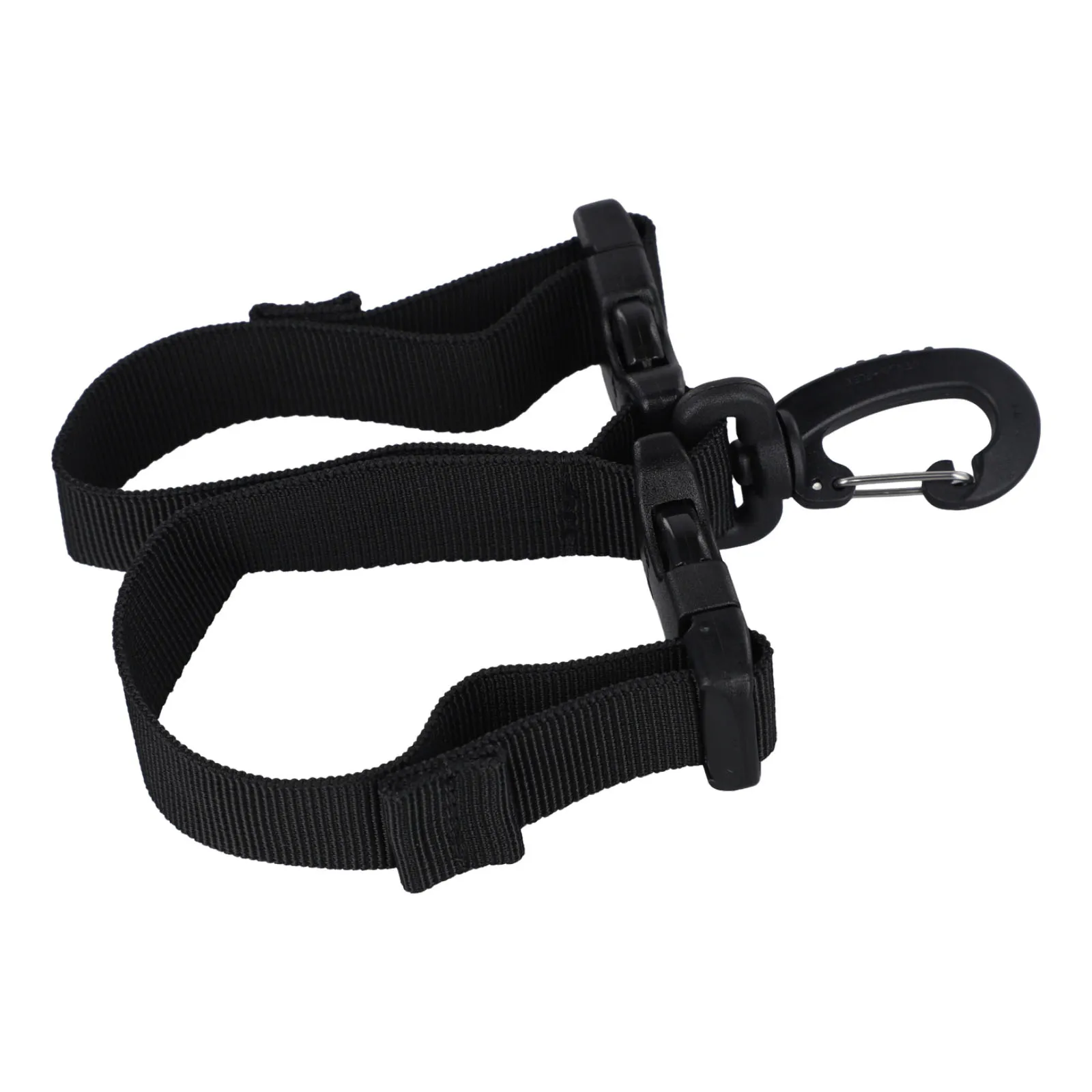 Scuba Diving Fin Keeper Webbing Strap Featuring Adjustable Double Buckles and Metal Hook for Secure Fin Holding