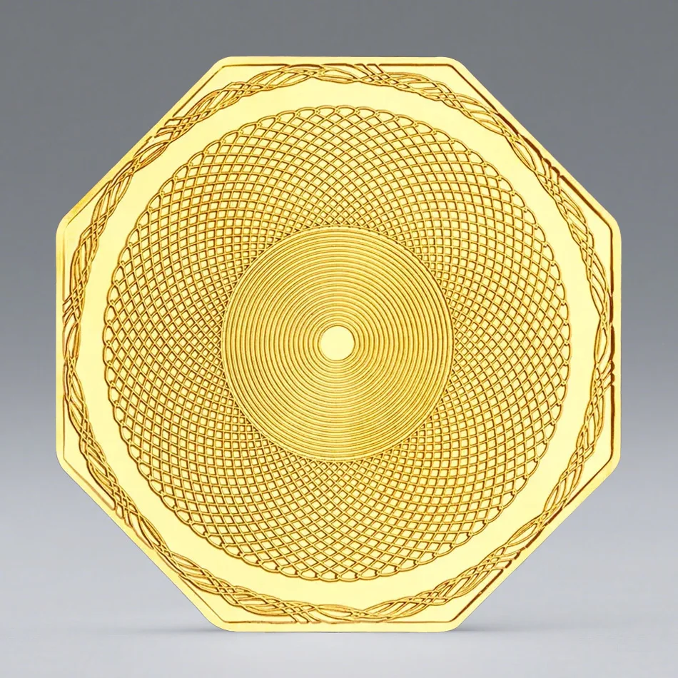 Gold Plated 1851 U.S. Humbert Octagonal Artifacts Collection Coin Eagle Badge Commemorative Coins