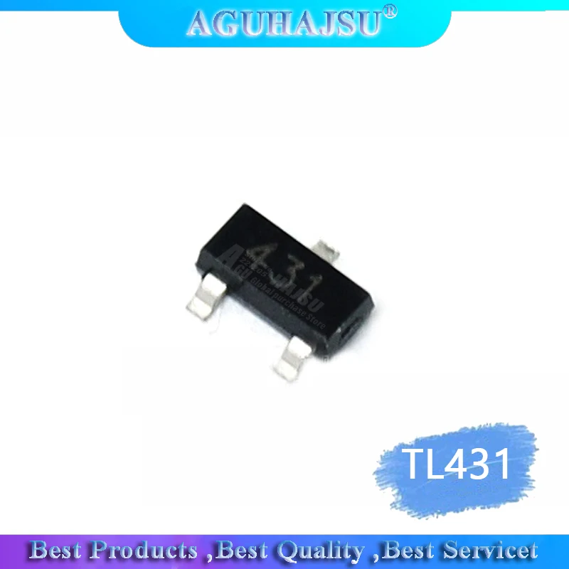 50 buah TL431 SOT TL431A SOT-23 431 SOT SMD regulator tegangan baru IC