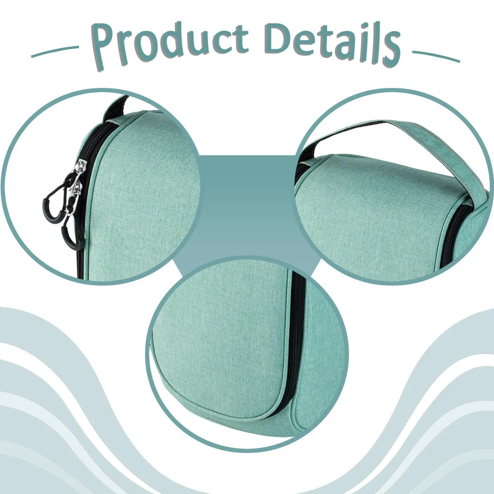 

Golf Shoe Bag Men Women Travel Handle Ventilation Zippered Carrier Spacious Golf Accessories for Hiking Gym Soccer Football