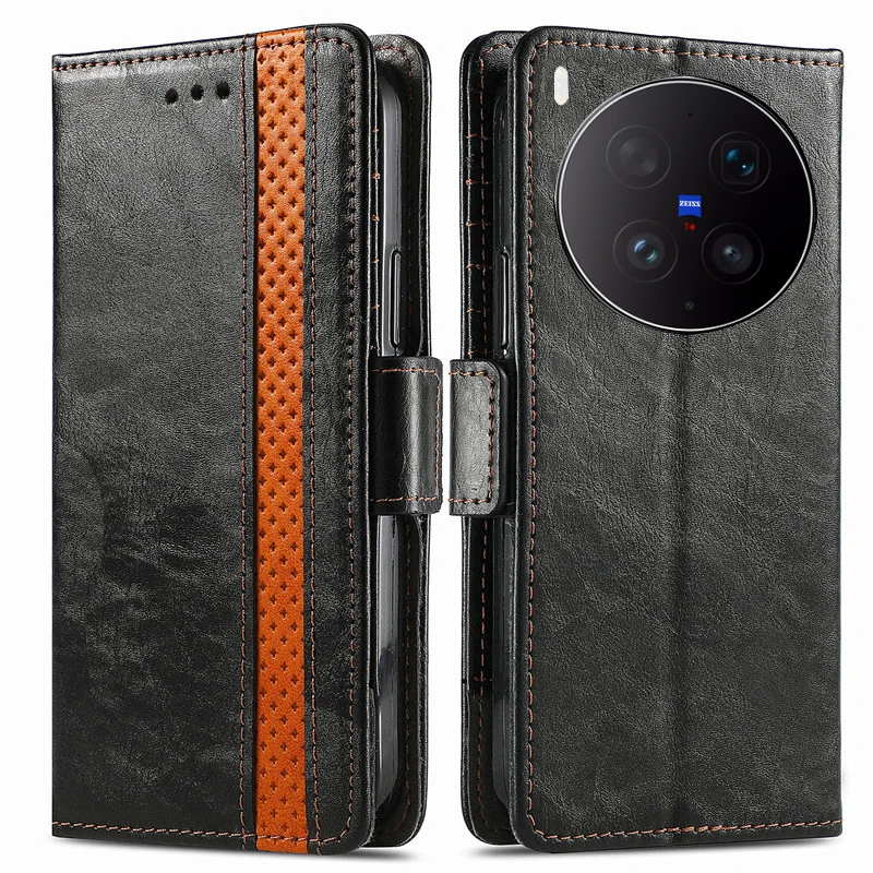 

Flip Spliced retro leather card Slot Wallet Cover For vivo X200 X300 Ultra Pro X300s X200s RFID Fall prevention phone Case