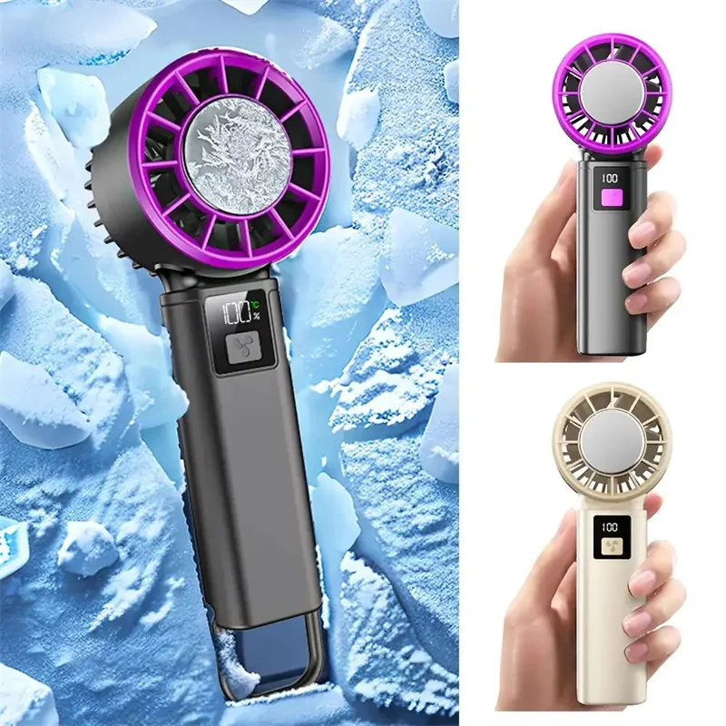 USB充電式扇風機 電動ハンディブレードレスファン 5段階風量調節 冷風扇 ポータブル 屋外 折りたたみ式 ミニ ターボファン