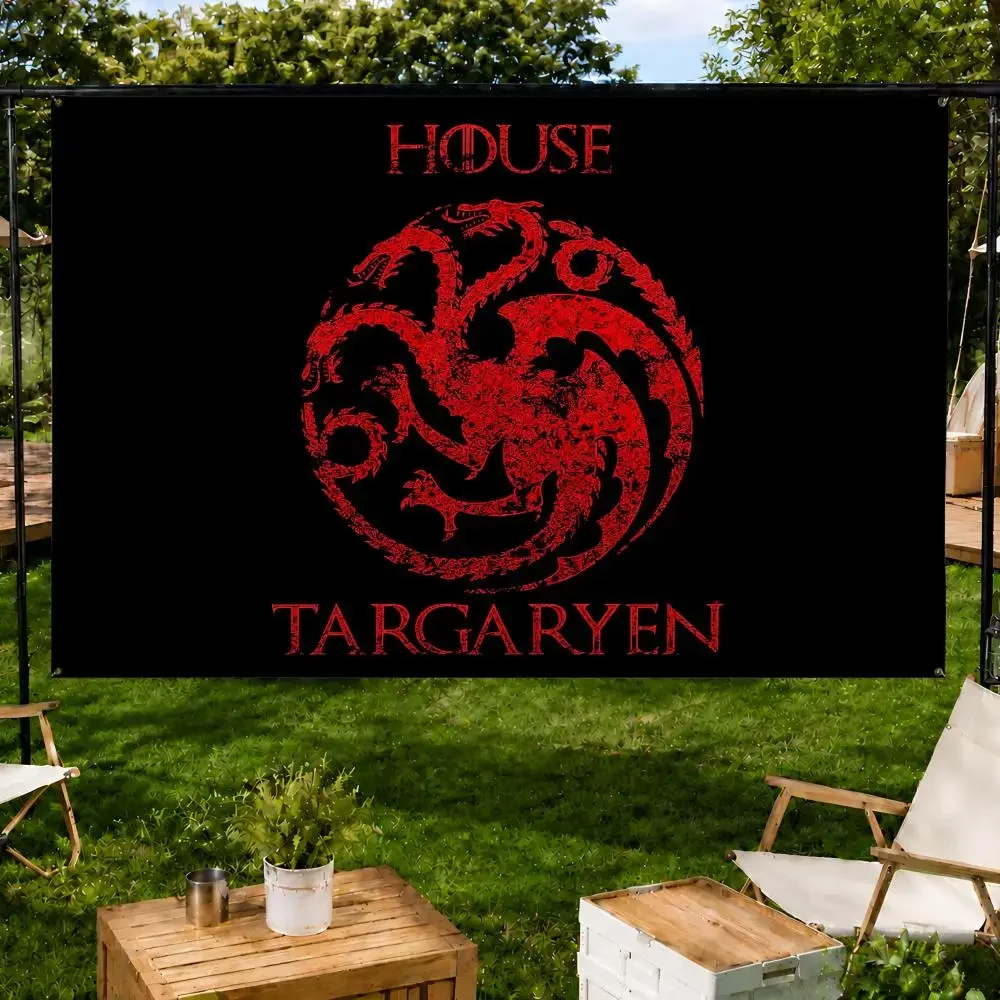 Fantasy Series H-House of Dragon Flags Fan support, home, dormitory, wall decoration, outdoor camping, party banners, gifts