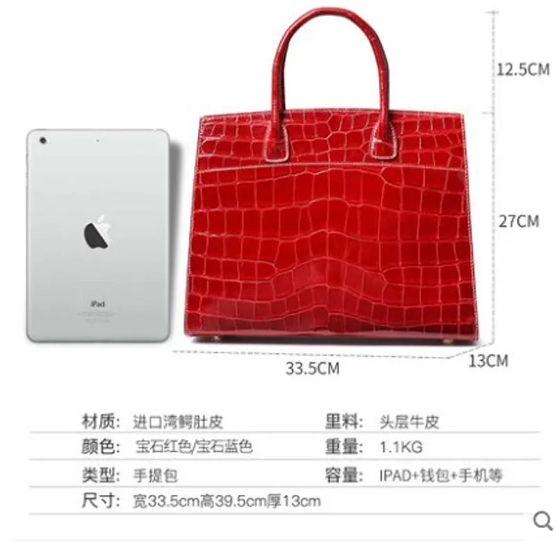 gete Handbag fashionable female bag crocodile leather bag for women crocodile women handbag