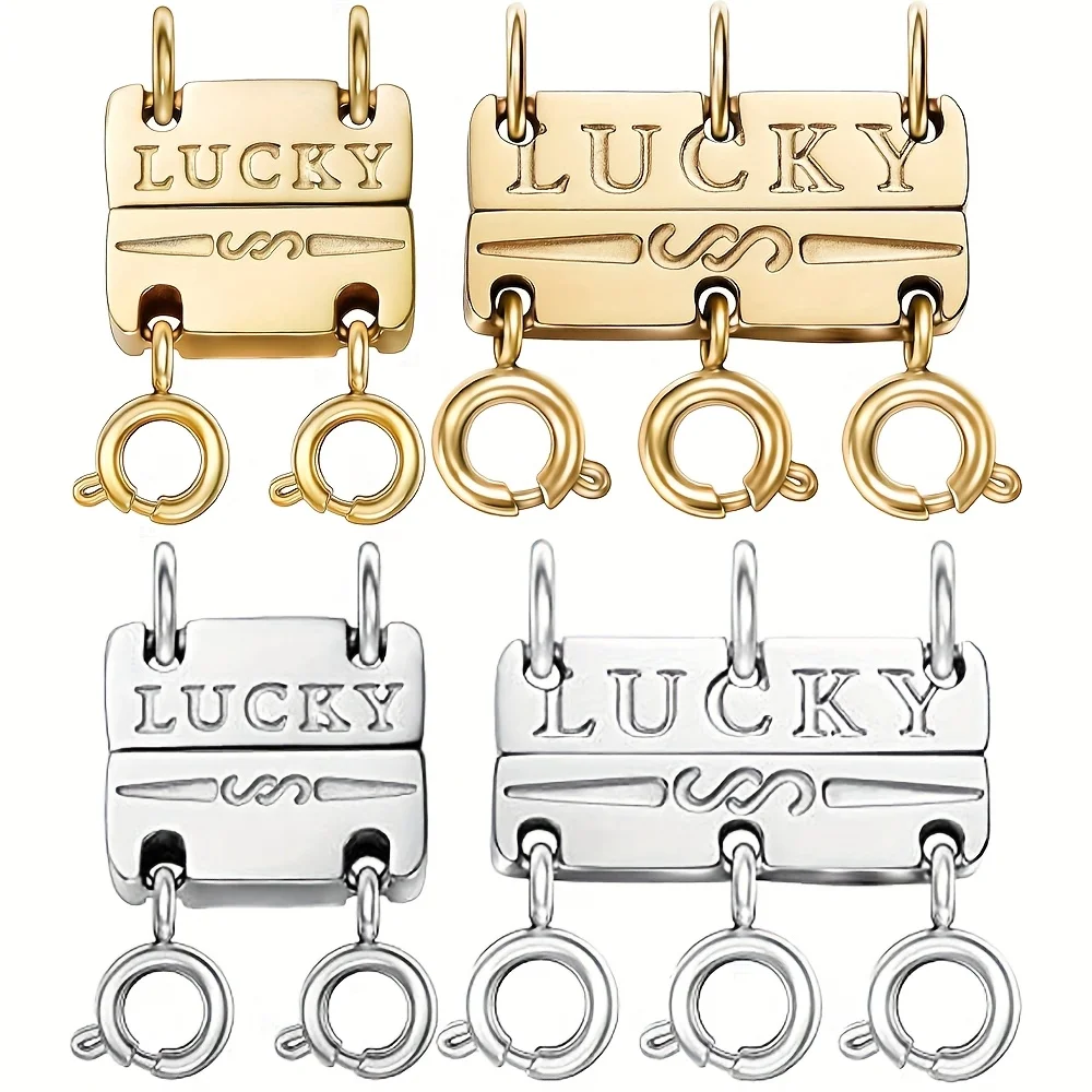 

Stainless Steel Multi-Strand Layered Clasp - Versatile Jewelry Clasp for Necklaces, Bracelets, Bags & More - Durable, Secure