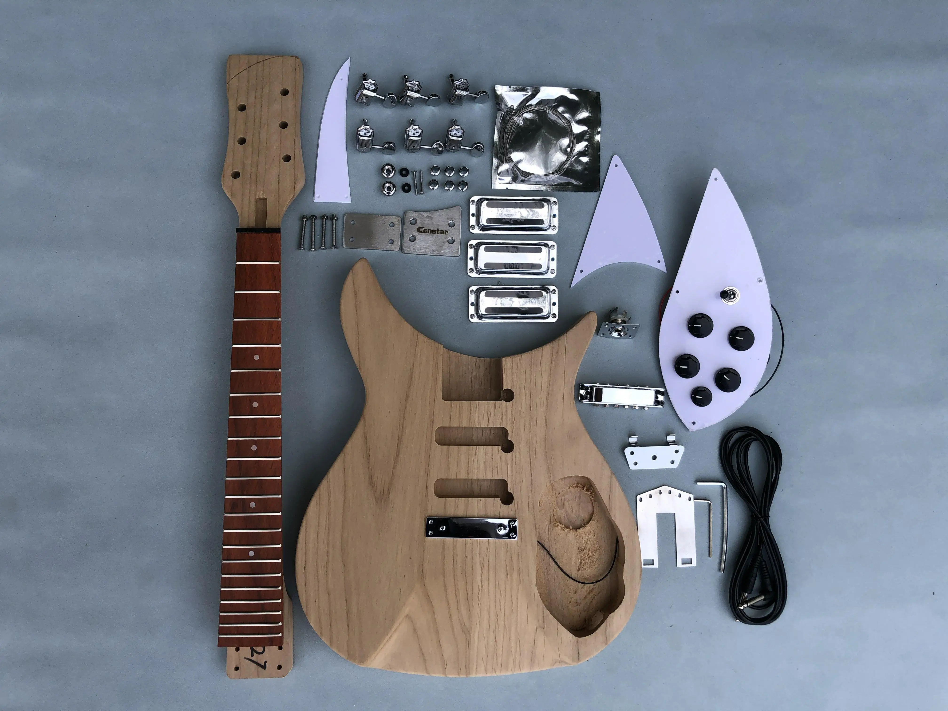 DIY 325-Electric Guitar Kits Mahogany Body and Neck，Rosewood Fingerboard Semi-Finished Standard,In Stock, Fast Shipping