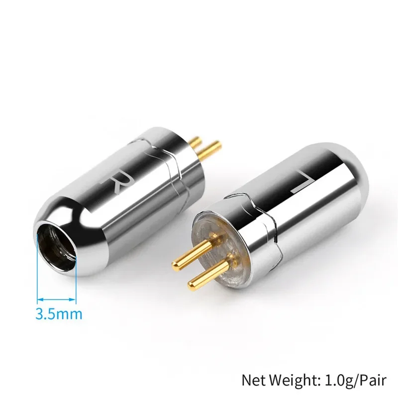 2 Pin 0.78mm Plug Audio Jacks 0.78 Connector Pin Headphones Male Earphone Jack For JH11 JH16Pro W4R Headset Clear Black Housing