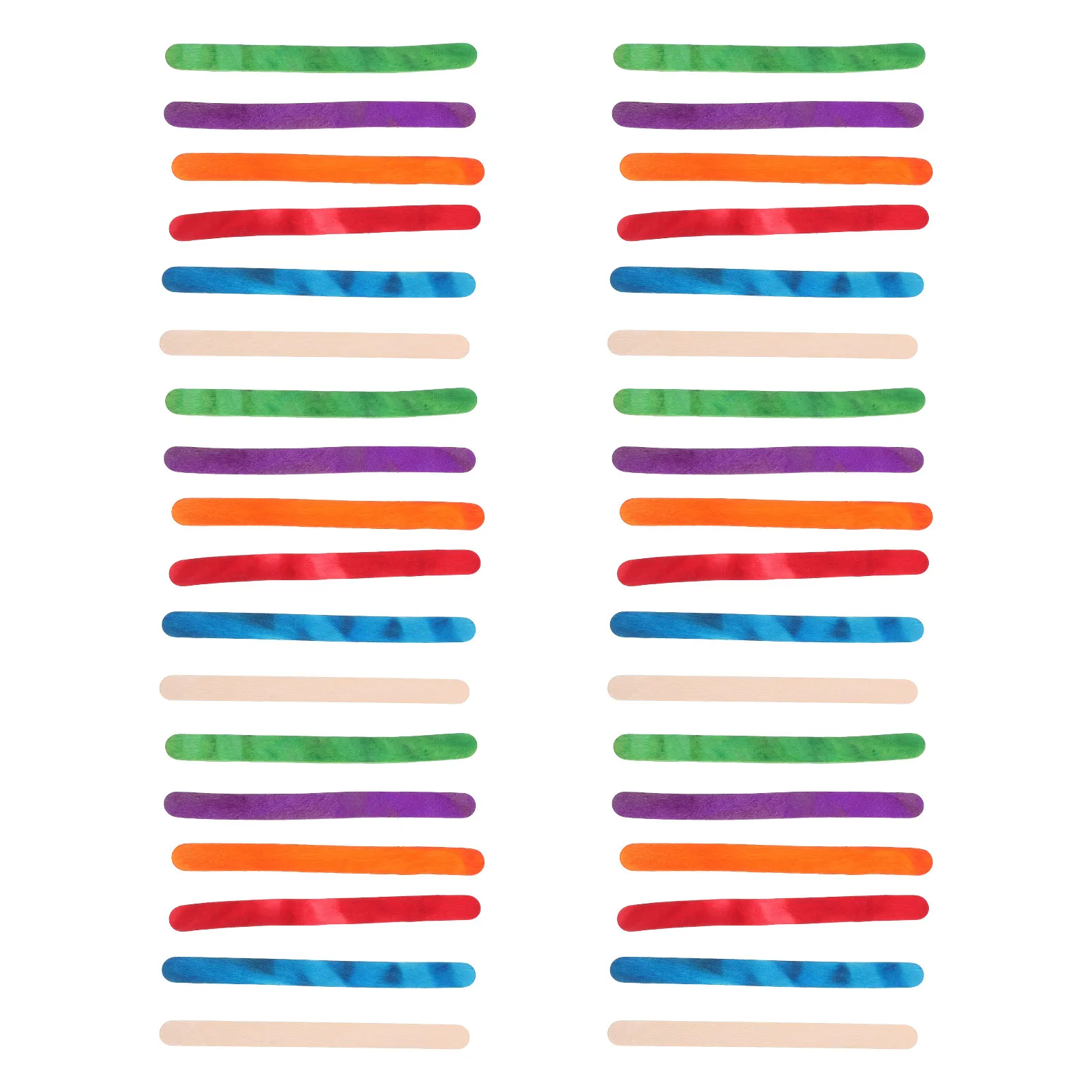 

100 шт. цветных деревянных палочек без воска с гладкой поверхностью для детского творчества, поделок, занятий в классе, для леденцов, для творчества своими руками