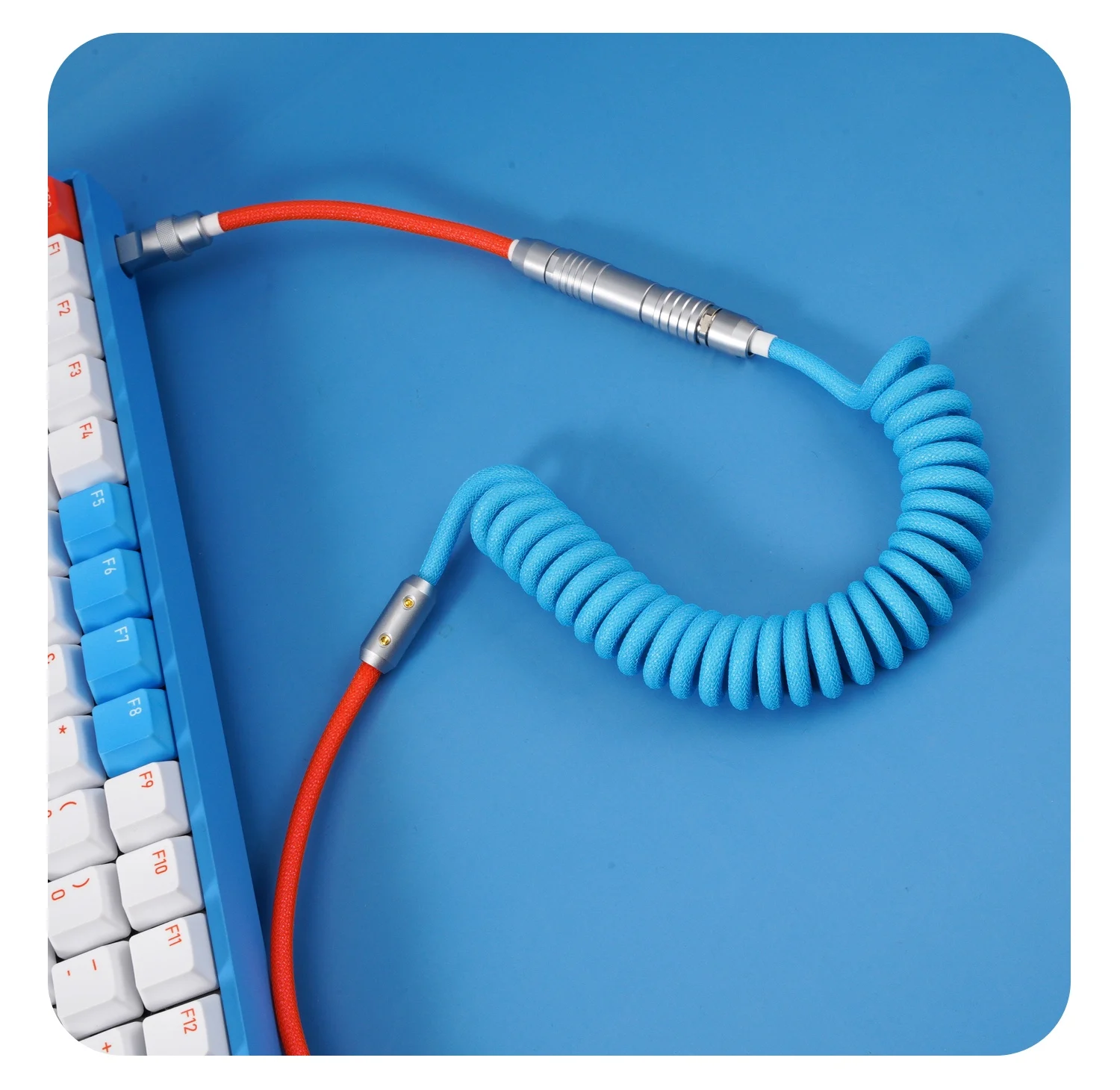 Spot GeekCable Pure Manual Keyboard Mekanis Kustom Garis Tema IQUNIX Pencocokan Warna F96 Sky City