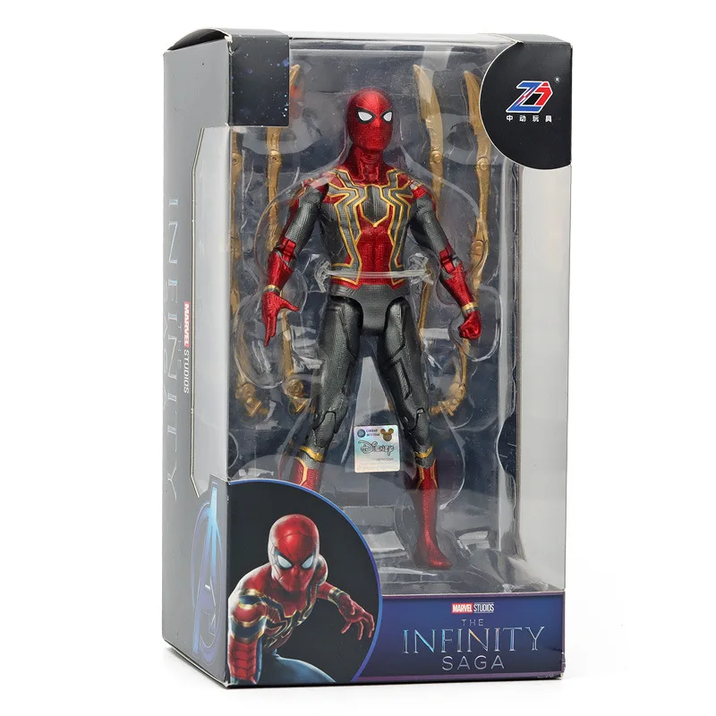 新しいスパイダーマンアイアンマンかわいいとクールなかわいいクリエイティブアニメ周辺子供の漫画アクションフィギュアカラーボックス誕生日ギフト