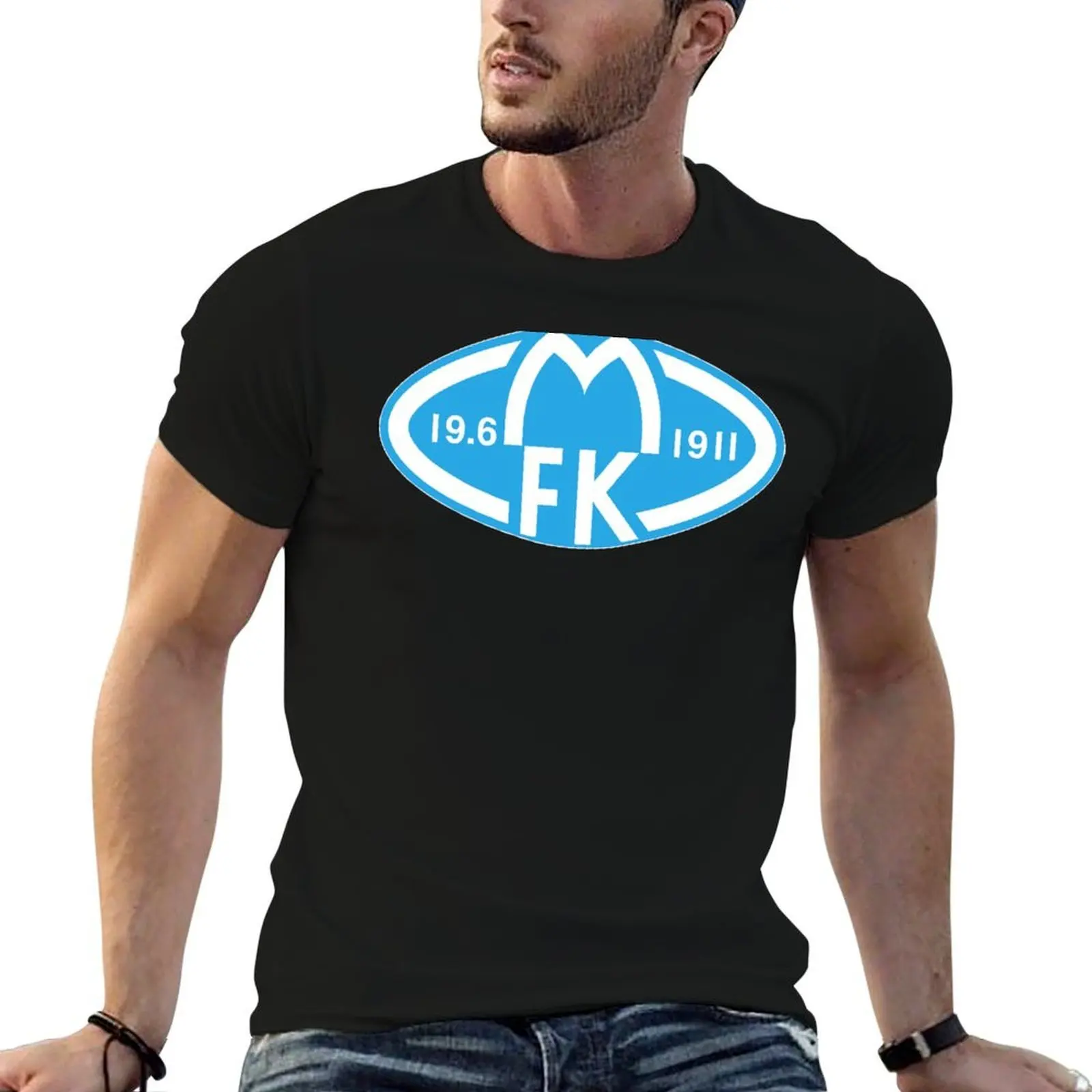 Molde FK Crest/Logo T-Shirt man t shirts cotton cotton t shirt man man t shirts for men casual T-shirt