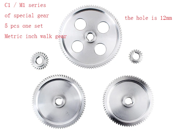 Spedizione gratuita 5 pz un set Simant SIEG: S / N: 10085B tornio e frese C1 M1 ingranaggi metallici mini tornio ingranaggi metallo